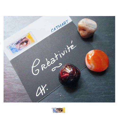 Pack - "créativité" grenat, labradorite, cornaline