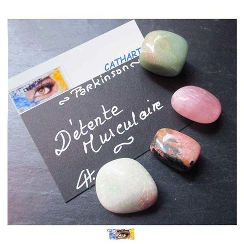 Bracelet détente, douceur, paix (pack - "détente musculaire" (parkinson) - aventurine, rhodonite, quartz rose, amazonit