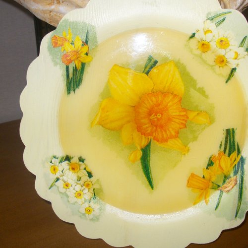 Assiette décorative" bouquet de printemps"