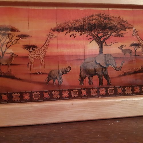 Cadre  famille éléphants