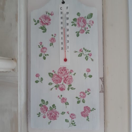 Thermomètre intérieur, fleurs