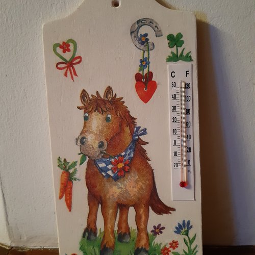 Thermomètre intérieur, petit poney