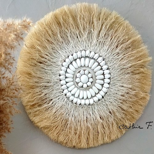 Juju hat en fibres décoré whity 26 cm