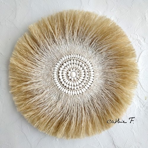 Juju hat en fibres décoré whity 40 cm