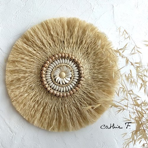 Juju hat en fibres décoré floristy 32 cm