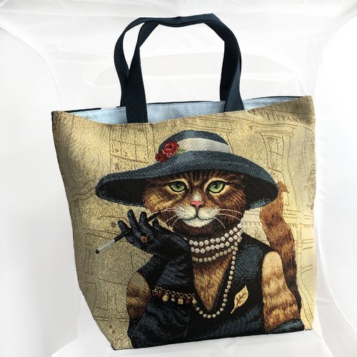 Tote bag chat deguise audrey h.