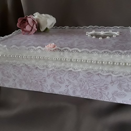 Coffret a bijoux shabby chic romantique