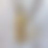 Flacon romantique  shabby en verre jaune style ancien avec bouchon
