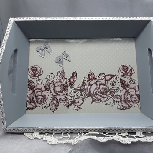 Plateau, vide poche shabby,romantique,