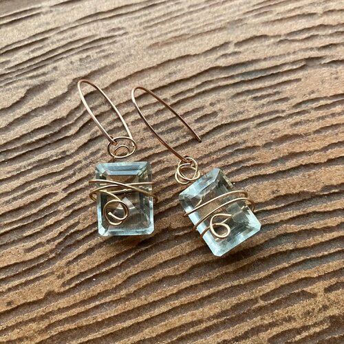 Boucles, boucles artistiques, argent 925, bronze, semi précieuse, améthyste verte, grade aaa