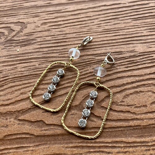 Boucles pendantes rectangulaires tendance argent 925, verre filé d art, plaqué or et alliage placage or