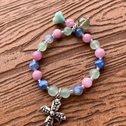 Bracelet, bracelet coloré,  semi précieuses, bracelet agate de feu, bracelet calcedoine pourpre, bracelet aventurine, fête des mères