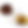 1 cristal swarovski vintage - cabochon ovale chocolat 10 sur 08 mm