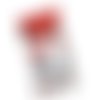 Housse téléphone imprimé chats rouge noir gris écossais fond blanc suédine rouge 