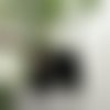 Pochette - havane - fourrure synthétique - noir - 27x21x2 cm 