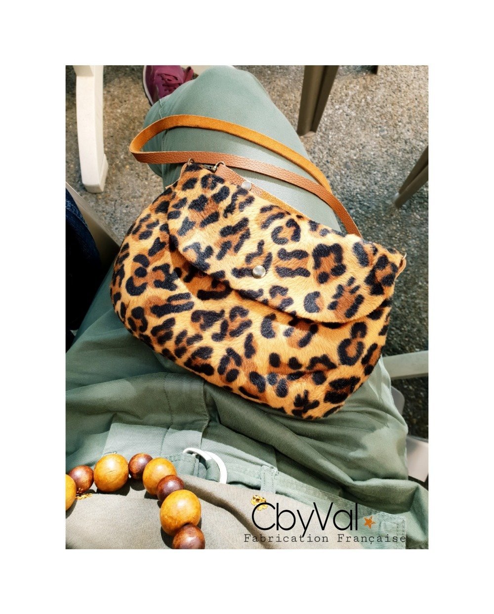 sac pochette leopard