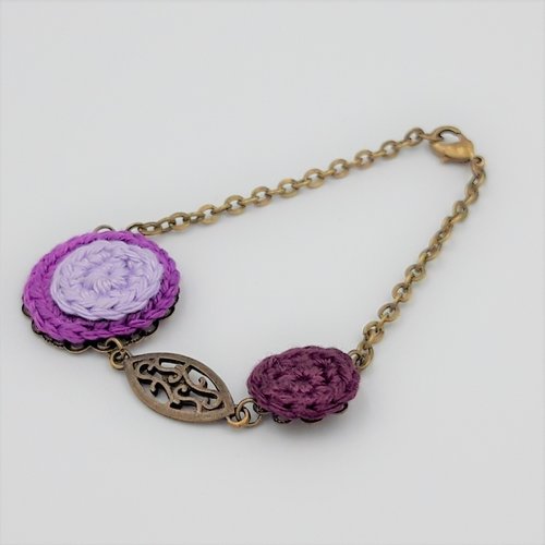 Vendu - bracelet arabesque violet
