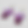 Vendu - boucles d'oreille camaïeu violet au crochet