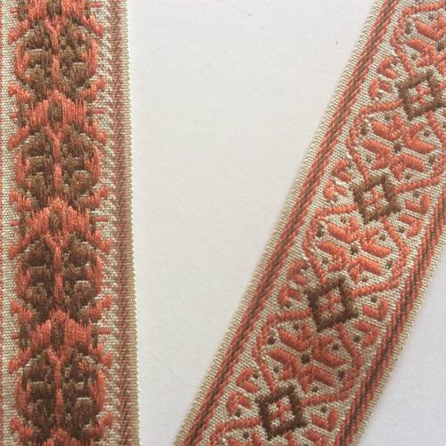 Galon brodé, 6cm, passementerie vintage 