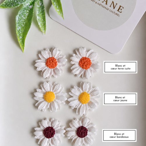 Boucles d'oreilles puces flores printemps classiques faites main