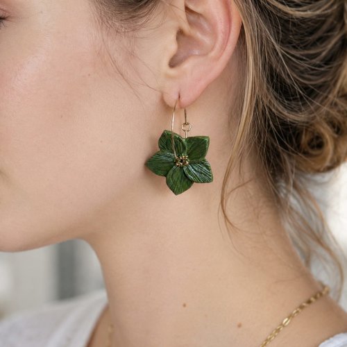 Boucles d'oreilles créoles elowen faites main