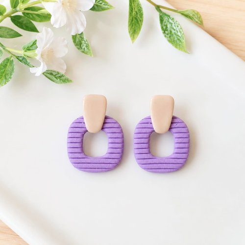 Puces d'oreilles viento doux sérénité faites main