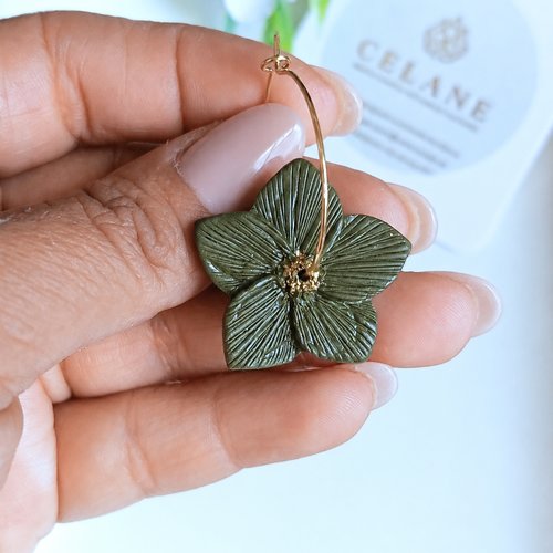 Boucles d'oreilles créoles elowen faites main
