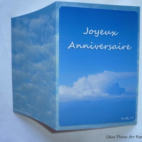 Carte Double D Anniversaire La Tete Dans Les Nuages Un Grand Marche