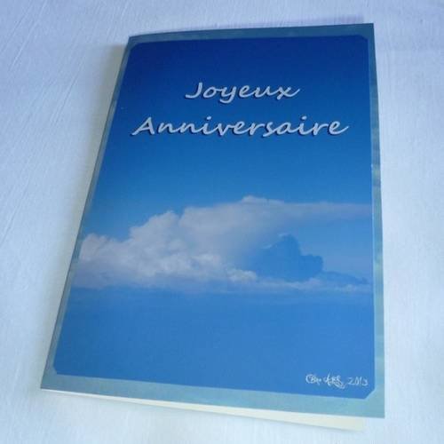 Carte Double D Anniversaire La Tete Dans Les Nuages Un Grand Marche