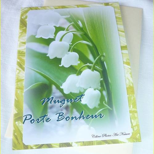 Carte Double 1er Mai Muguet Porte Bonheur 10x15cm Un Grand Marche