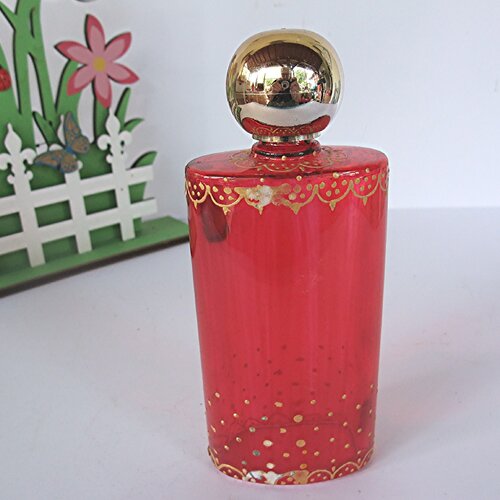 Flacon de parfum relooké vide peint main à remplir pour collection ou décoration ou à offrir en