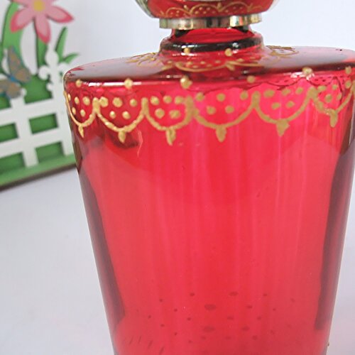 Flacon de parfum relooké vide peint main à remplir pour collection ou décoration ou à offrir en