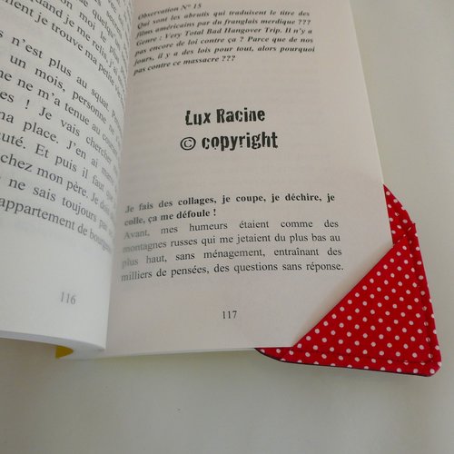 Marque-page coeur upcycling