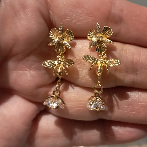 Boucle d’oreilles mini orchidées