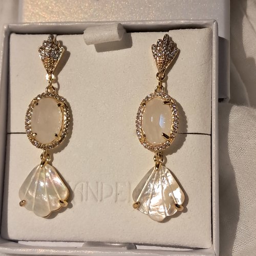 Boucles d’oreilles nacre