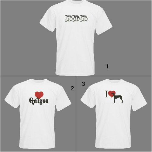T shirt  blanc ,  taille  , m  , 190grs ,  brodé  ,  galgos ,  chiens , broderie , 25 cm  , mondial relay