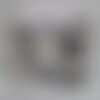 Trousse de toilette coton , pochette, coton, blanc, noir, coloris doré, doublé, tirette , dentelle  ,  17;.5 / 9 cm