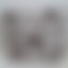 Trousse, coton,lin, beige, et pattes de chiens brunes foncées,  25/15/5cm, breloque patte