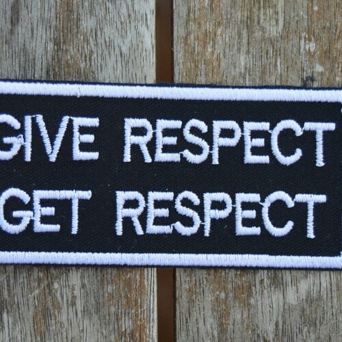 Patch thermocollant , give respect , broder,  9 / 4 cm