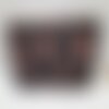 Trousse de toilette coton chien yorkshire , breloque doublé tirette , 25/15/5 cm