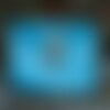 Trousse de toilette coton pvc bleu turquoise fée  , grande trousse 36/19/4cm