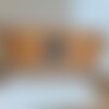 Trousse  de toilette coton , pochette  , dame ,  japonaise  , japon ,   coton ,  ocre ,  jaune  , moutarde  ,  toile de jute  , 27 /19 /7 cm