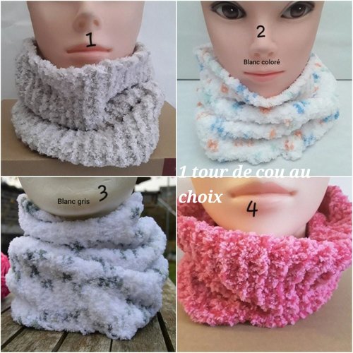 Snood , tour de cou, rectangle , 50/24 cm, tricot