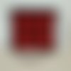 Sac granny boho bohème grand mère coton carrés noir , couleur rouge , 22/22 cm , doublé poche tirette , anse