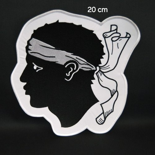 Patch  a coudre , 20 /20 cm , emblème corse , corsica