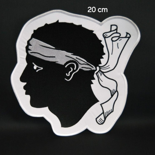 Patch a coudre 20 cm , patch 8/ 7.5 cm , emblème corse , corsica
