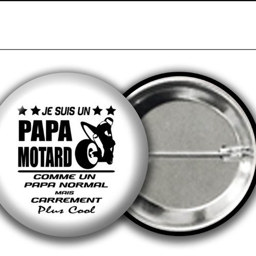 Badge papa cool,motard 