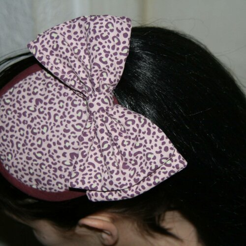 Bibi leopard rose avec noeud style rockabilly