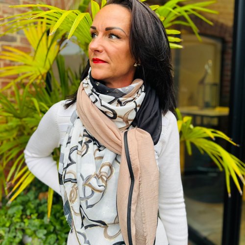 Foulard 4 pans love black