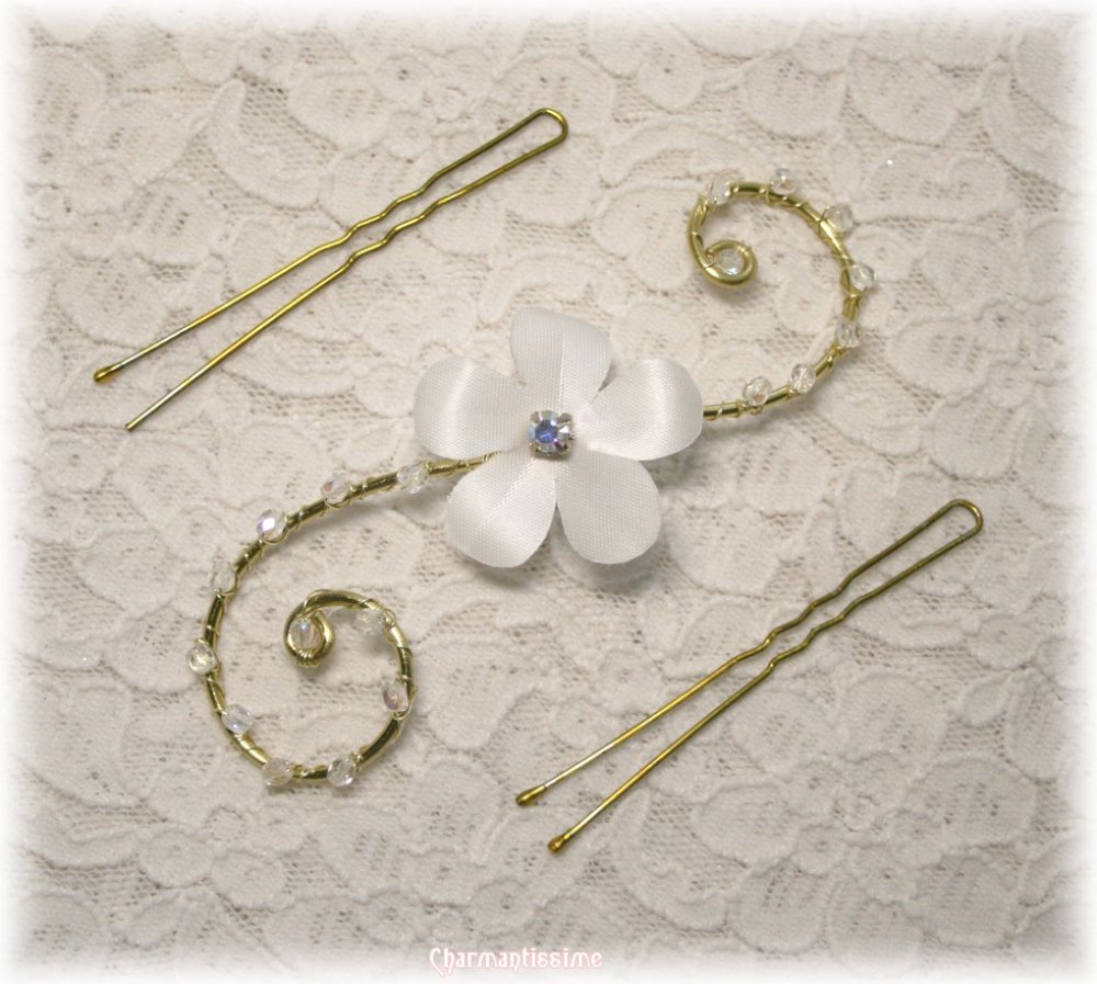 Bandeaux de perles de cristal de fleur chic pour femmes, pièces de front en  métal, bijoux de cheveux de mariage, Rhde cheminée, mode, JOsauna -  AliExpress